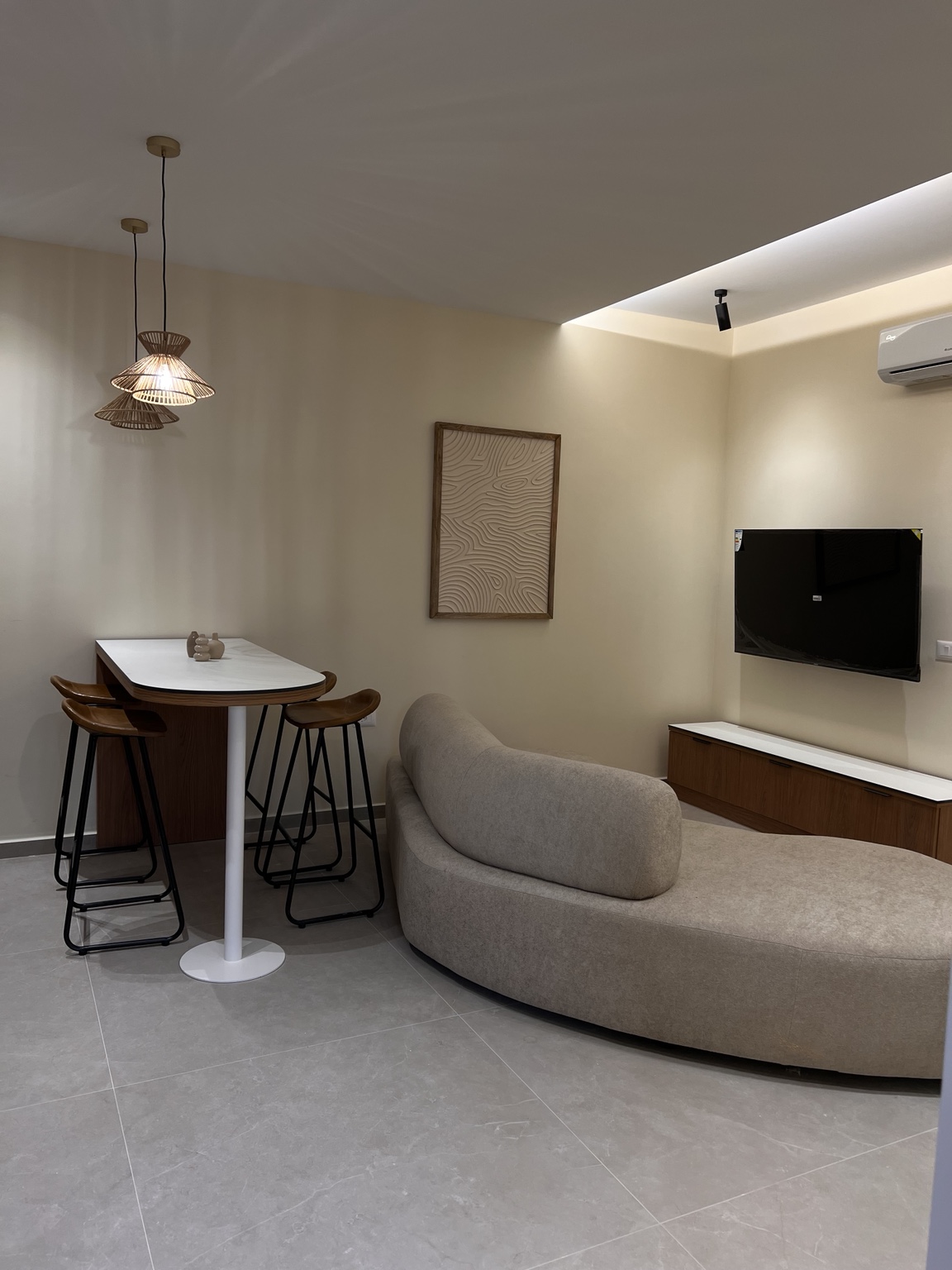 Boutique holiday apartment Saranda Albania - stylish living area near beach